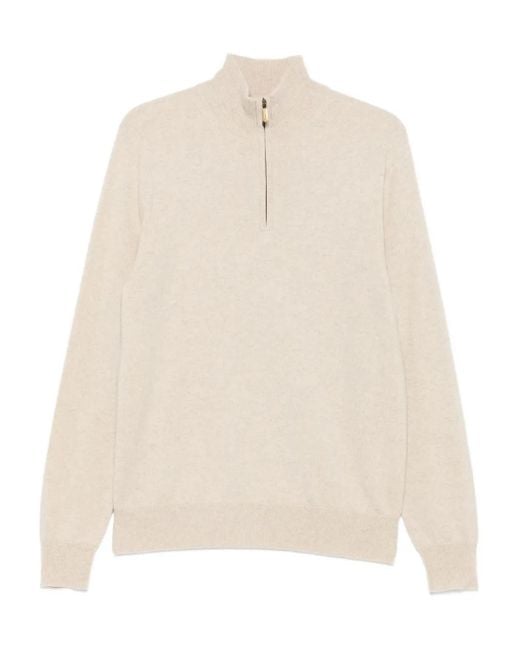 Eric Bompard Pullover mit Reißverschluss in White für Herren