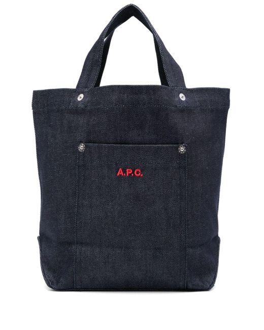 A.P.C. Blue Mini Thais Tote Bag