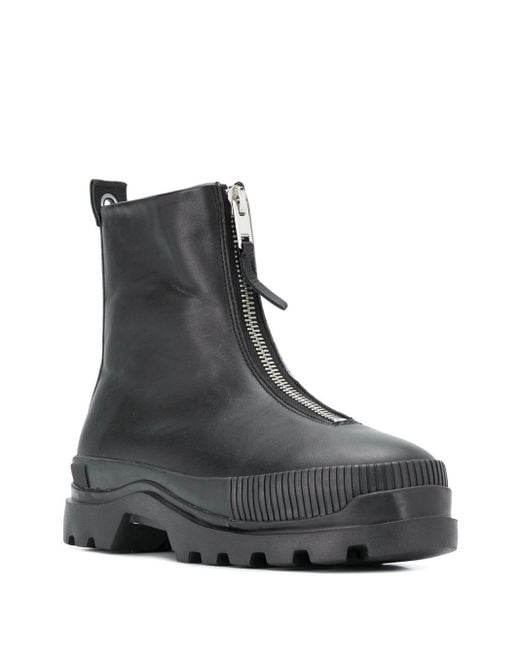 DIESEL H-vaiont Front-zip Ankle Boots in Black for Men - Lyst