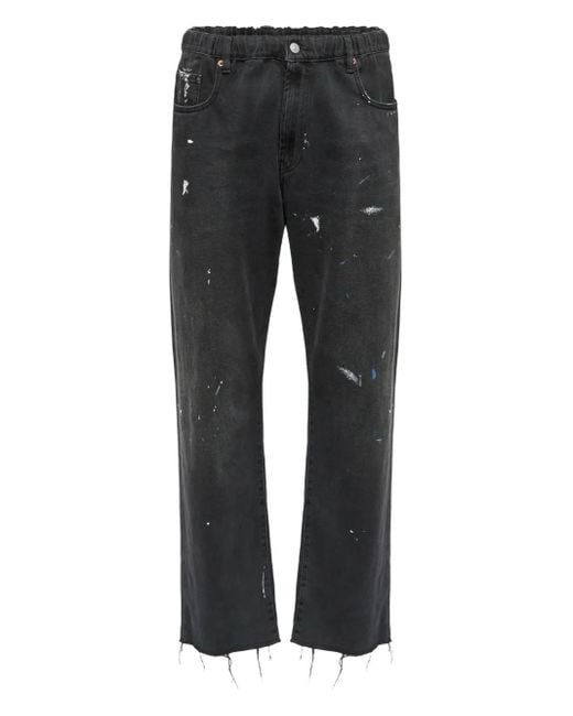 MM6 by Maison Margiela Black Distressed Jeans for men