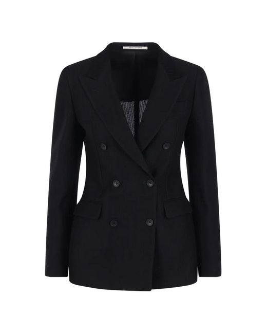 Tagliatore Black Button-Fastening Blazer