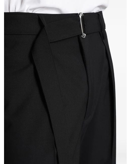 Attachment Black Belted Pleated Trousers for men