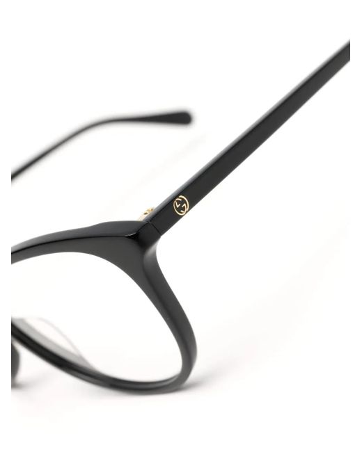 Gucci Black Round-Frame Optical Glasses