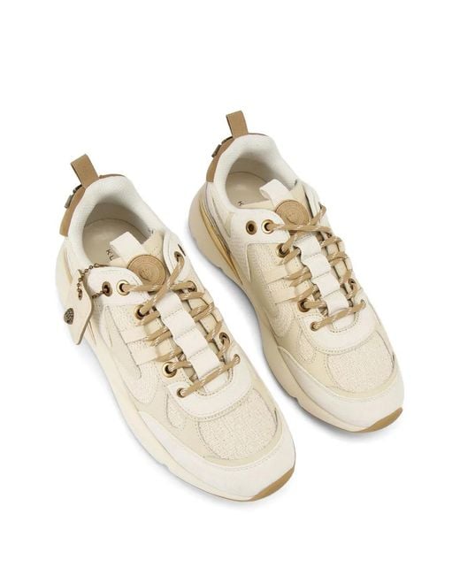 Kurt Geiger White Suede Eagle Head Sneakers for men