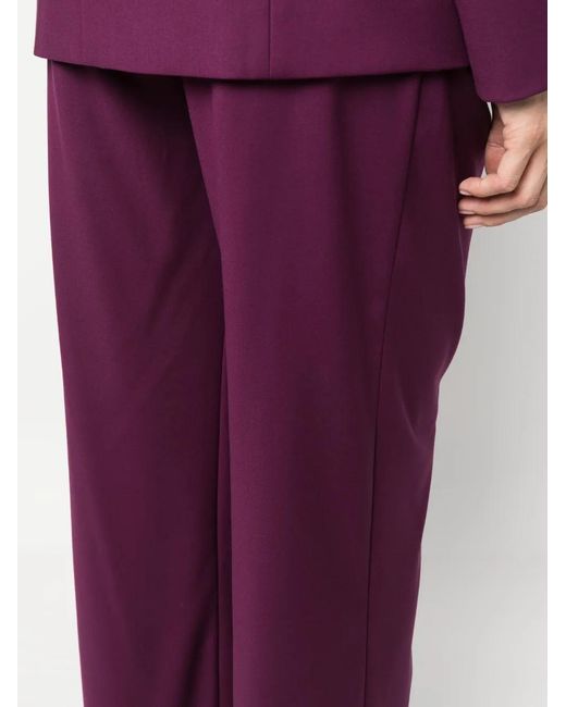 Patrizia Pepe Purple Belted Palazzo-Design Trousers