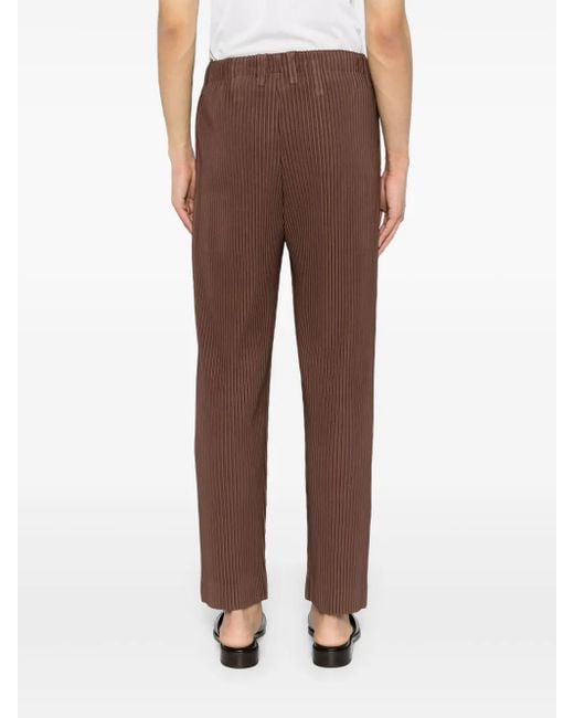 Homme Plissé Issey Miyake Brown Overflow Trousers for men