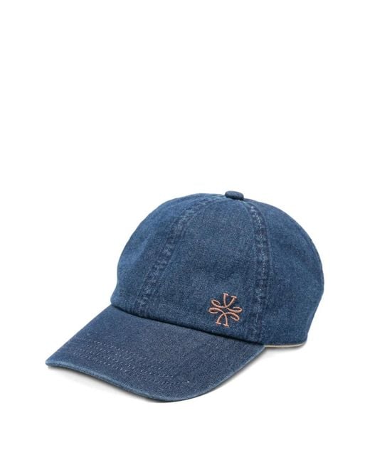 Jacob Cohen Blue Embroidered Baseball Cap for men