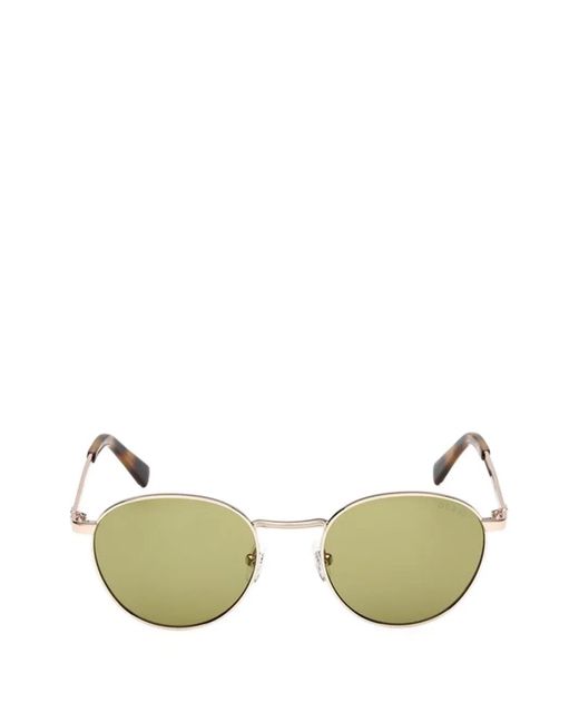 GUESS EYEWEAR Green Round-Frame Sunglasses for men