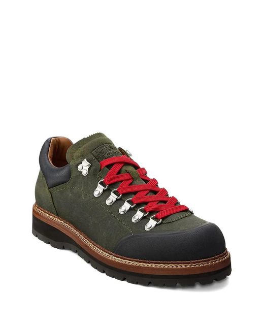 Polo Ralph Lauren Black Alpine Low Lace-Up Hiking Boots for men