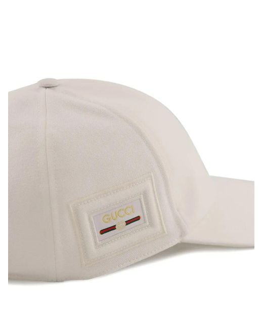 Gucci Baseballkappe Mit Logo-Patch in White für Herren