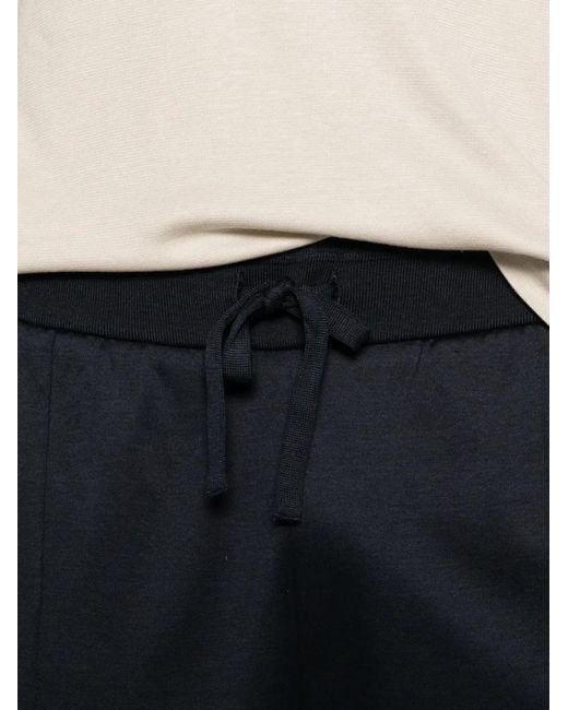 Paul & Shark Blue Drawstring-Fastening Track Shorts for men