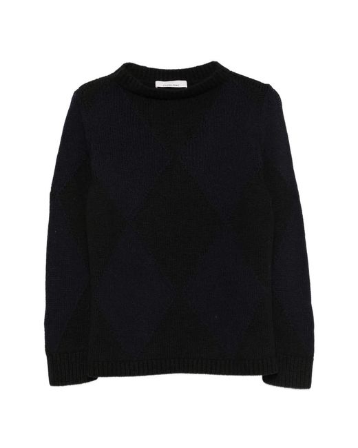 Liviana Conti Black Ribbed-Trim Sweater