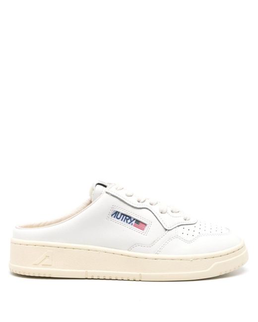 Autry White Medalist Mule Sneakers