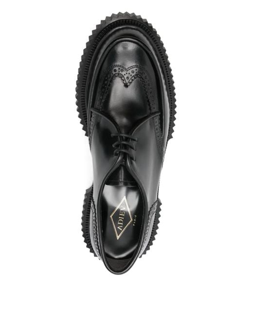 Adieu Black Leather Oxford Shoes for men