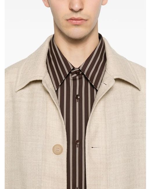 Sandro Natural Button-Up Wool Jacket for men