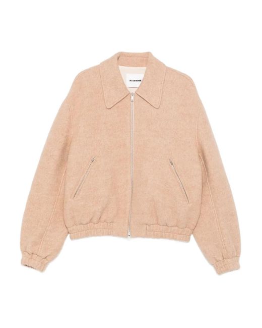 Jil Sander Natural Zip-Front Pocket Bomber Jacket for men
