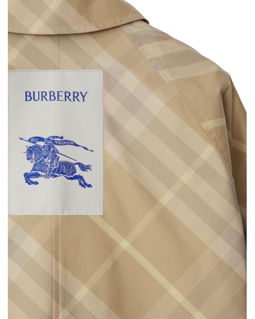 Manteau réversible Car à carreaux Burberry en coloris Natural