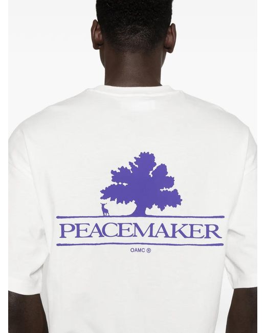 OAMC White Logo-Print T-Shirt for men