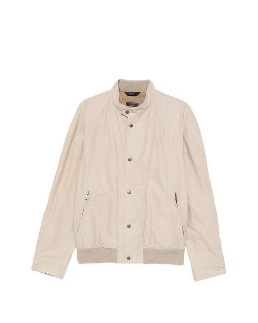 Fay Natural Zip.Up Bomber Jacket for men