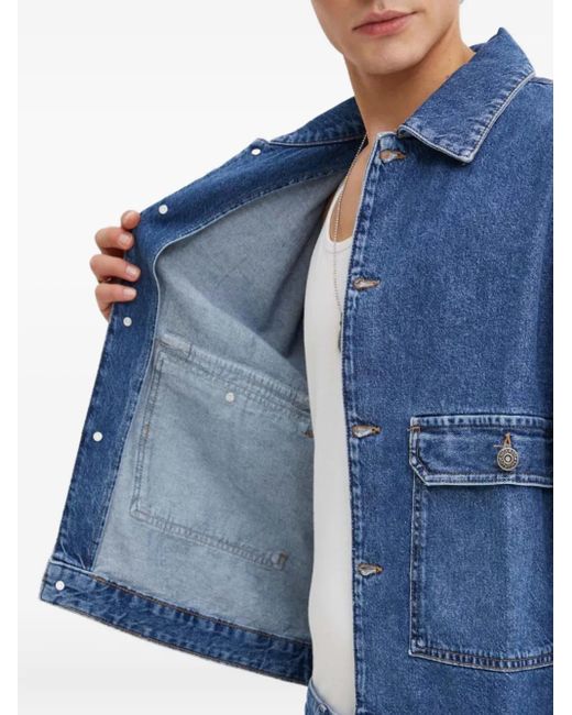 Desigual Blue Cotton Denim Jacket for men