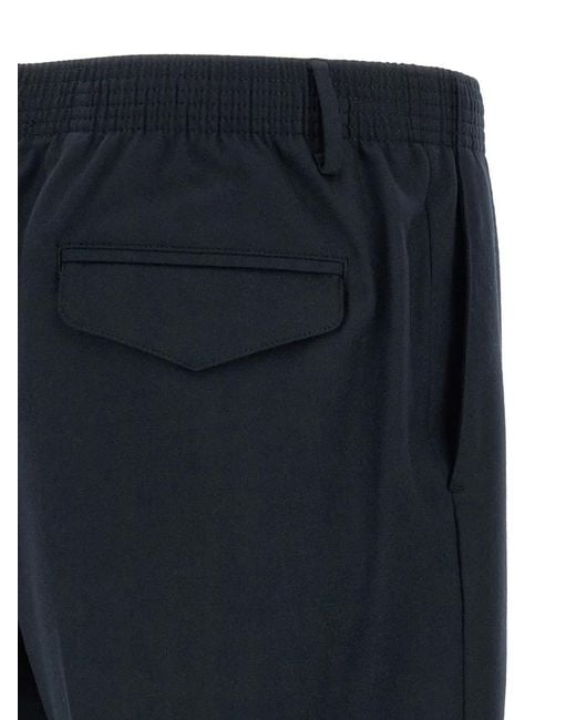 Cellar Door Blue Buttoned Tapered Trousers for men