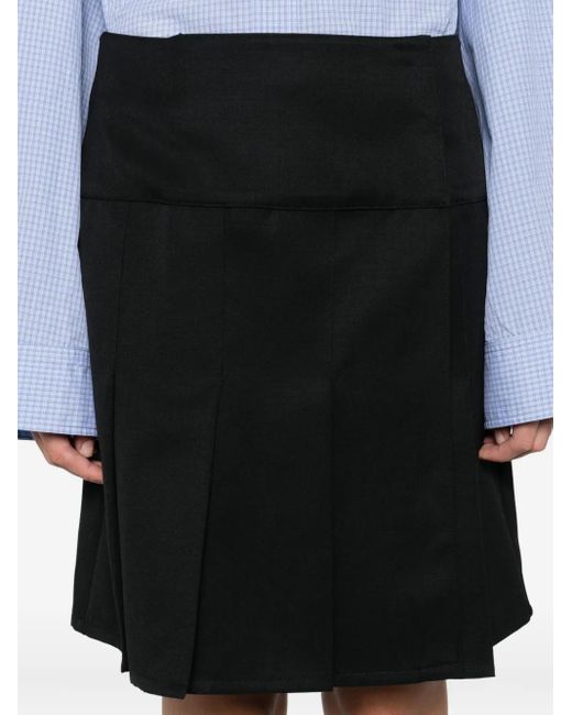 Our Legacy Black Pleated Mini Skirt