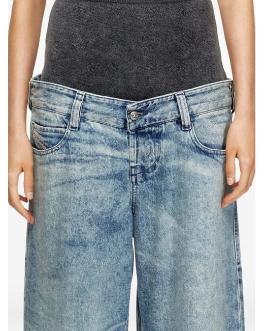 DIESEL Blue D-Eni 09N97 Acid-Wash Jeans