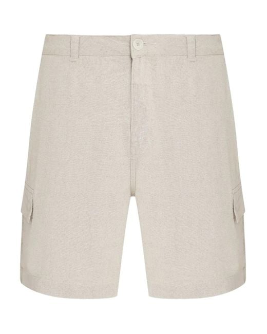 Osklen White Linen-Blend Bermuda Shorts for men