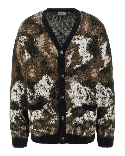 Carhartt Merton Jacquard-Cardigan Mit Taschen in Gray für Herren