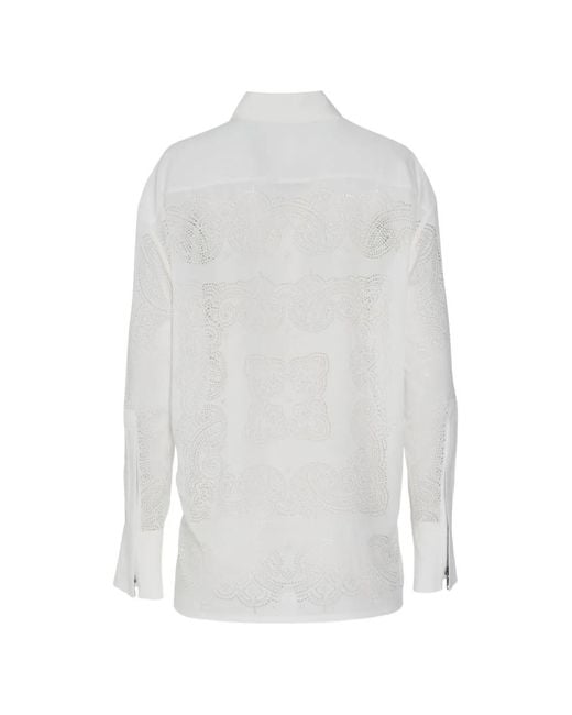 Givenchy White Perforated-Pattern Shirt