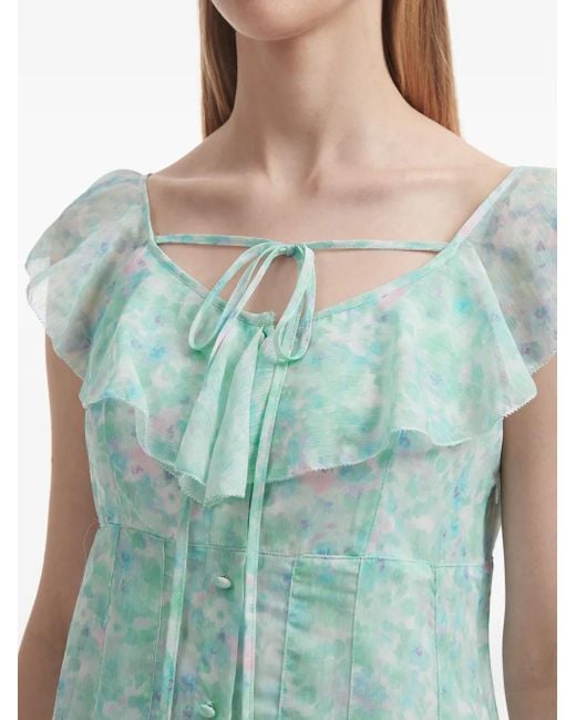 B+ AB Mini-Jurk Met Bloemenprint in het Blue