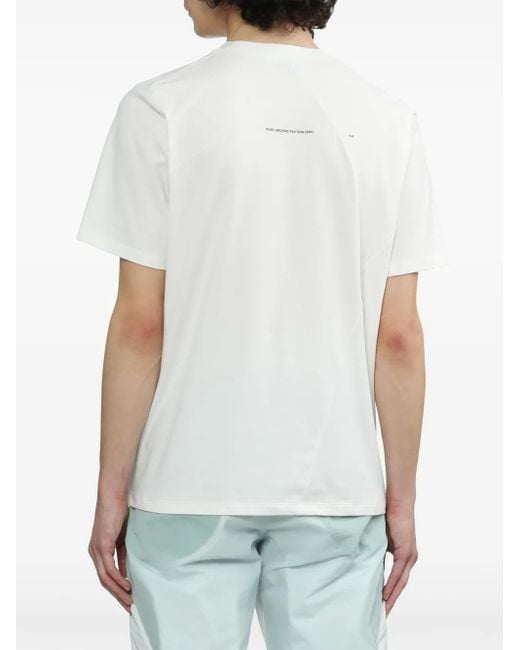 T-Shirt Girocollo di Post Archive Faction PAF in White da Uomo