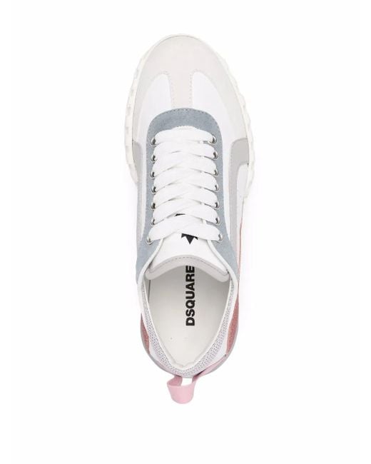 DSquared² White Legend Lace-Up Sneakers