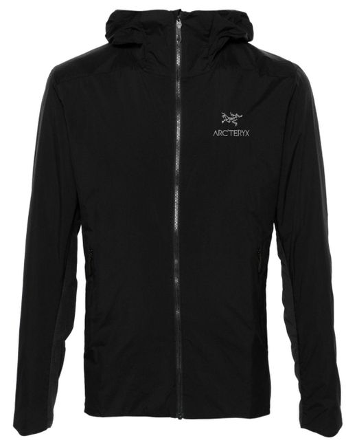 メンズ Arc'teryx Atom Insulated Hooded Jacket Black