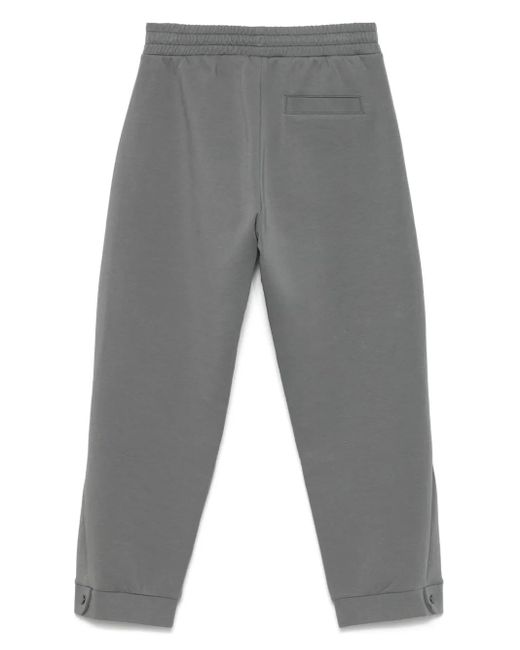 HUGO Gray Logo-Embossed Track Pants for men