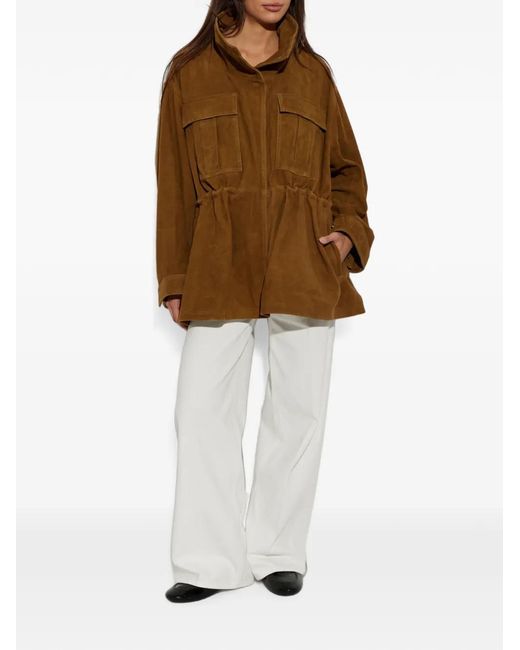 Rohe Brown Suede Drawstring Jacket