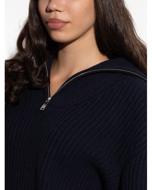 Anine Bing Blue Logo-Detail Baseball Cap