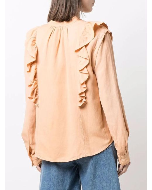 Forte_forte Natural Blouse Volantée À Col V
