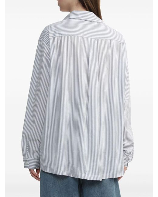 B+ AB Gray Asymmetric Cotton Shirt