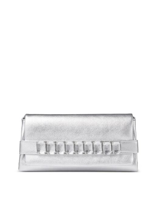 Jimmy Choo Gray Kya Clutch Bag
