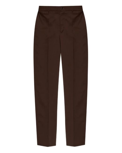 Moncler Brown Logo-Patch Trousers for men