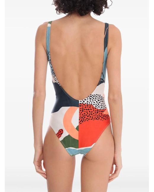 Lygia & Nanny Red Maisa Printed Swimsuit