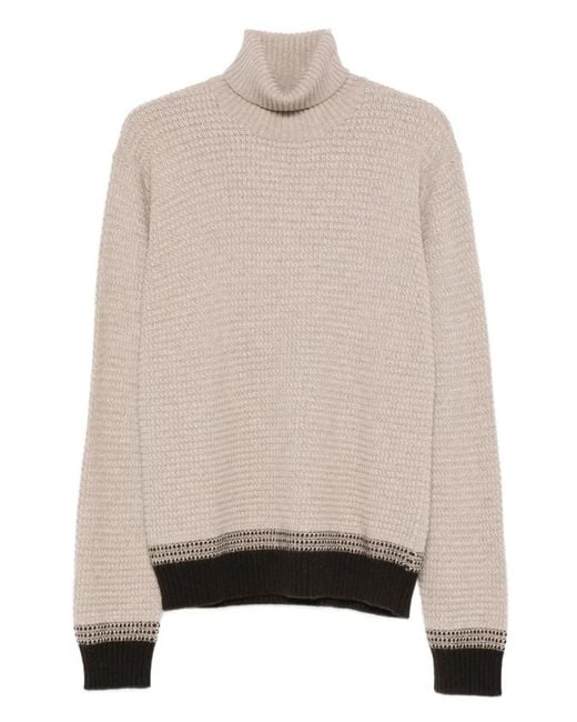 Jersey con cuello alto Zegna de hombre de color Natural