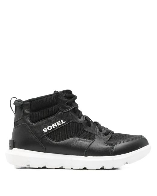 Sorel Black Explorer Lace-Up Sneakers for men