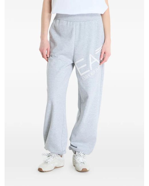 EA7 Blue Logo Series Cotton Track Pants