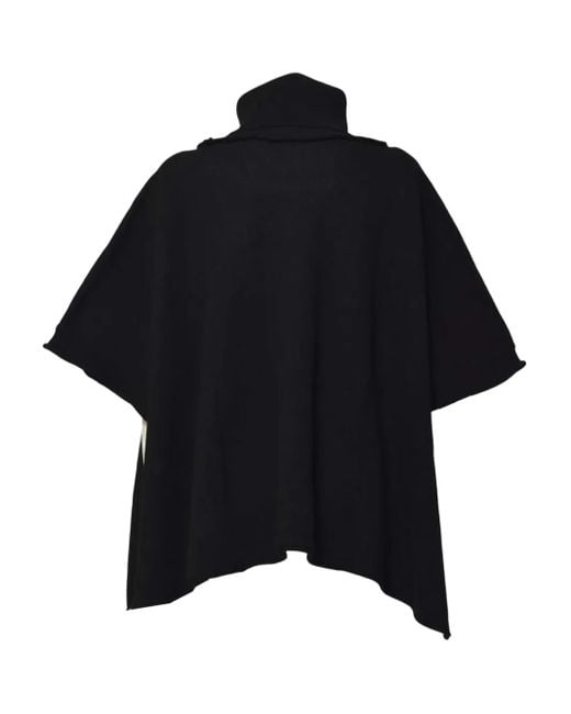 SOLOTRE Black Roll-Neck Top