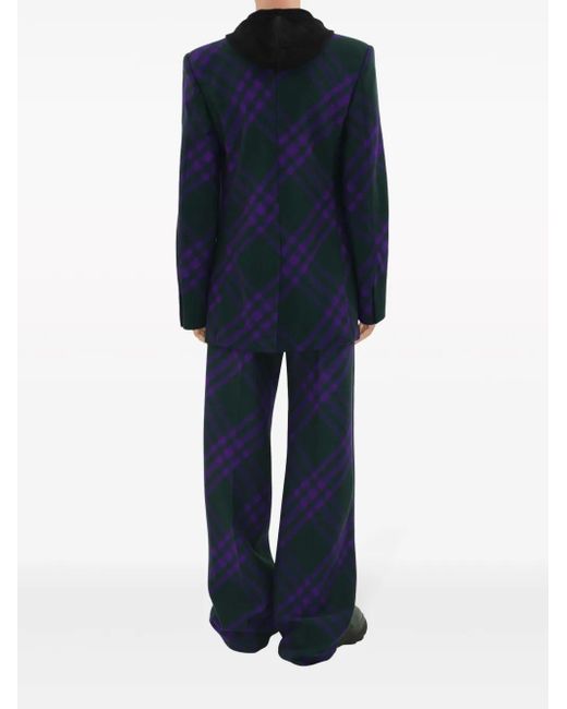 Burberry Blue Straight Trousers for men