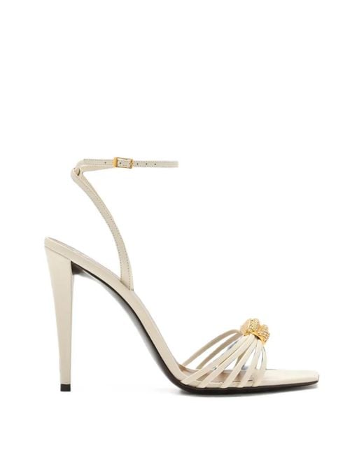 Giuseppe Zanotti White Sunset Crystal-Embellished Sandals