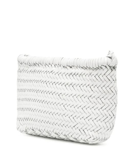 Dragon Diffusion White Minsu Woven Shoulder Bag
