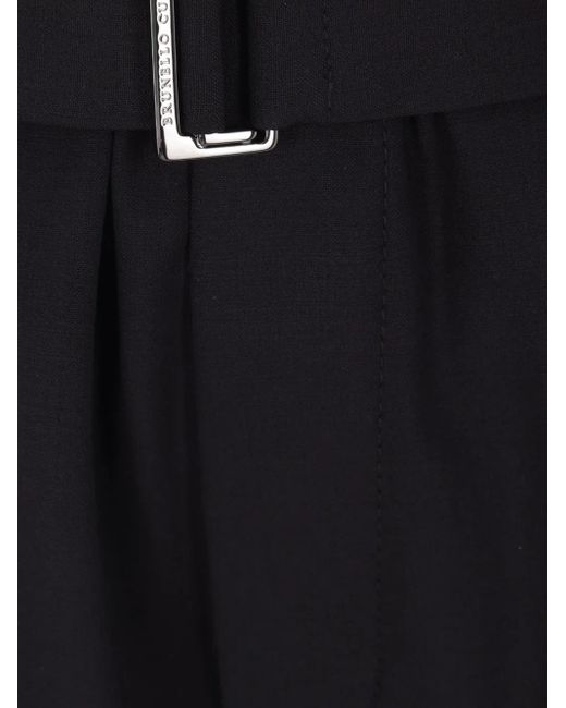 Brunello Cucinelli Blue Plissierte Hose mit Gürtel